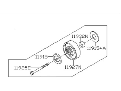 Pulley Assy-Idler 2009-2016 Nissan 119257S00A
