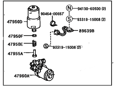 Pump Assy, Brake Booster W/Accumulator 1998-2007 Toyota 4707060010