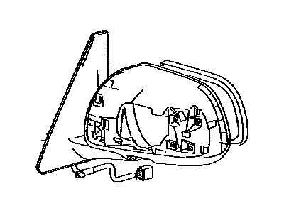 Passenger Side Mirror Outside 2013-2023 Toyota 4Runner 8793135C00