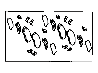 Front Disc Brake Pad Set 1991-1995 Toyota 0449135220