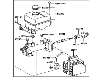 Brake Master Cylinder Sub-Assembly 2010-2012 Toyota 4Runner 4702535181