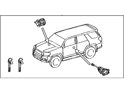 CYLINDER & KEY SET 2021-2024 Toyota 4Runner 6900535C01