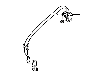 Belt Assy, Rear Seat 3 Point Type, Inner, RH 2003-2009 Toyota 4Runner 7338035160E0