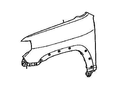 Panel, Front Fender, LH 2010-2024 Toyota 4Runner 5381235510