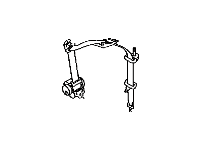 Belt Assy, Rear Seat Lap Type, Center 1996-2002 Toyota 4Runner 7330035010B0