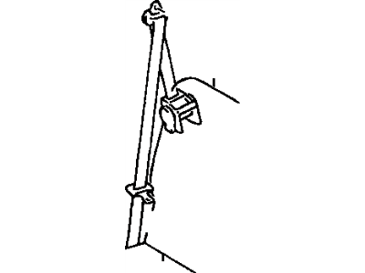 Belt Assy, Rear Seat 3 Point Type, Outer RH 2003-2009 Toyota 4Runner 7336035310B0