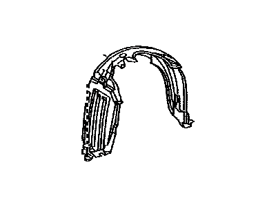 Liner, Front Fender, RH 1992-1995 Toyota 5387504010