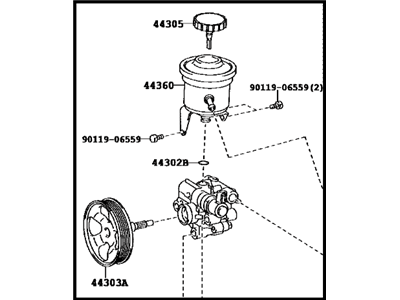 Pump Assembly, VANE 2010-2014 Toyota 4Runner 4431060540