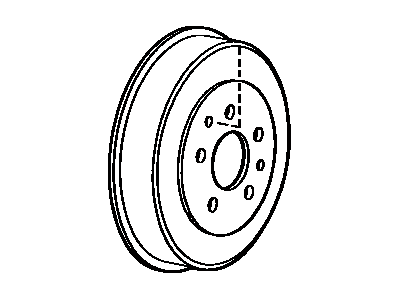 Rear Brake Drum Sub-Assembly 1980-1986 Toyota 4243135060