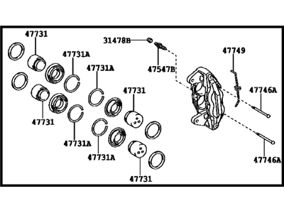 Cylinder Assembly, Disc 2015-2024 Toyota 4Runner 4775060350