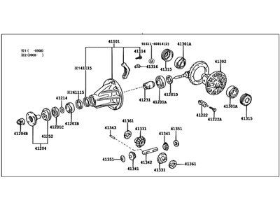 Rear Differential Carrier Assembly 1996-2002 Toyota 4Runner 4111035880