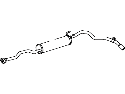 Exhaust Tail Pipe Assembly 1984-1986 Toyota 1743035261