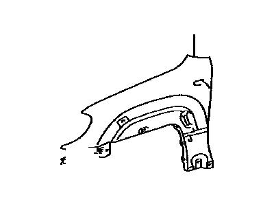 Liner, Front Fender, LH 2005-2009 Toyota 4Runner 5387635090