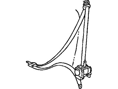 Belt Assy, Front Seat Outer, LH 1998-2002 Toyota 4Runner 7322035491E0