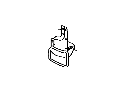 Mudguard Sub-Assy, Quarter Panel, Rear LH 1996-2002 Toyota 4Runner 7662639475