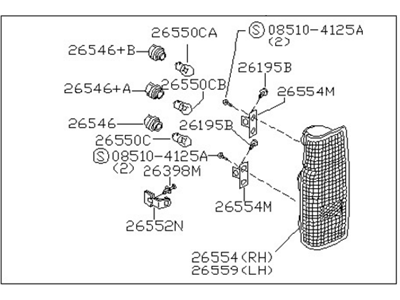 Combination Lamp Assy-Rear,LH 2017-2019 Nissan Armada 265555ZW0A