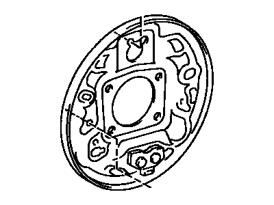 Brake Backing Plate Sub-Assembly, Rear Right 1985-1998 Toyota 4704335150