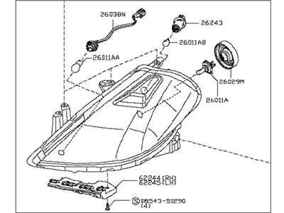 Headlamp Assembly-Driver Side 2017-2020 Nissan Armada 260605ZW0A