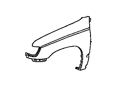 Fender Sub-Assy, Front LH 1996-2001 Toyota 4Runner 5381235100