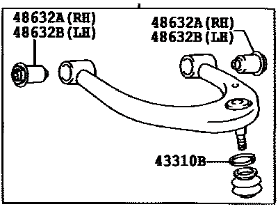 Front Suspension Upper Control Arm Assembly Right 2003-2010 Toyota 4861060050