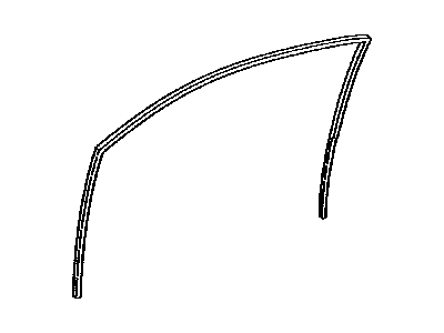 Run, Front Door Glass, LH 2003-2004 Toyota 4Runner 6815135080