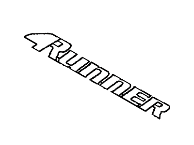 Back Door Emblem, No.1 1996-1999 Toyota 4Runner 7543135020