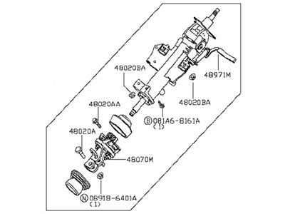 Column-Steering Tilt 2007-2009 Nissan 48810ZR06B