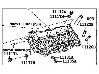 Head Sub-Assembly, Cylinder 2009-2024 Toyota 1110239226