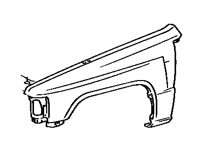 Fender Sub-Assy, Front LH 1984-1987 Toyota 5380289158