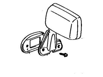 Passenger Side Mirror Assembly Outside Rear View 1986-1989 Toyota 8791089135