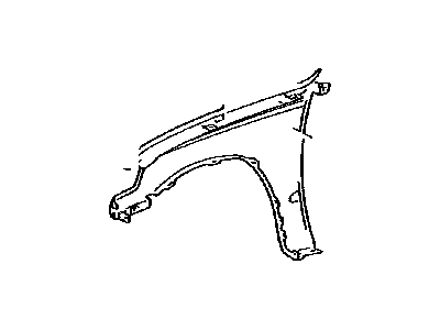 Fender Sub-Assy, Front RH 1996-2002 Toyota 4Runner 5381135080