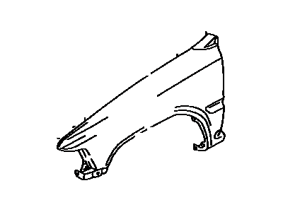 Fender Sub-Assy, Front LH 1992-1995 Toyota 5381204040