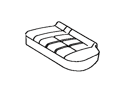 Rear Seat Cushion Cover, Left (For Separate Type) 2003-2006 Toyota 4Runner 7107635490E0