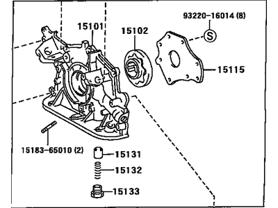 Pump Assembly, Oil 1998-2006 Toyota 1510050050